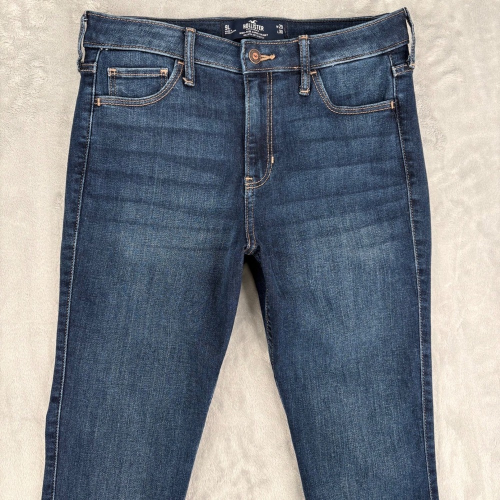 Hollister Jeans Women 9L (Fits 29x29.5) Blue High-Rise Super Skinny Soft Stretch - Picture 3 of 9
